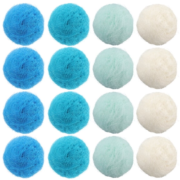 40Pcs 4 Colors Wool Felt Balls Balls for DIY Decoration Accessories Blue 20mm 10pcs/color