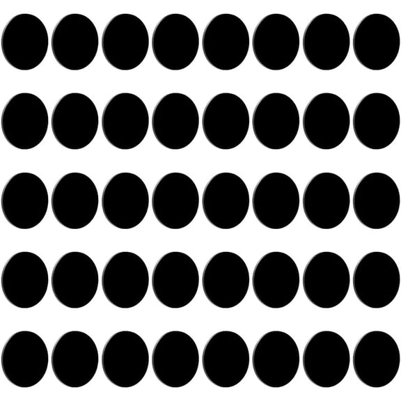 40Pcs Acrylic Flat Round Action Figure Display Bases Black 4x0.2cm for DIY