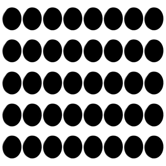 40Pcs Acrylic Flat Round Action Figure Display Bases Black 4x0.2cm