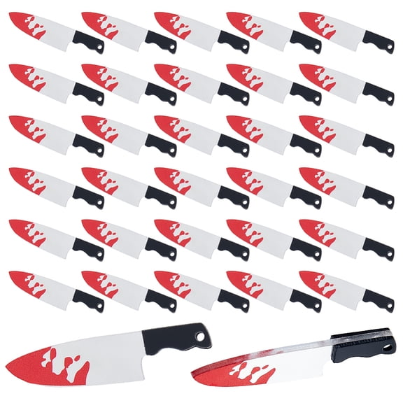 40Pcs Acrylic Knife Charm Bulk Theme Charms Mini Knife Pendant Bloody Knifes Charms for Necklace Bracelet Earring DIY Jewelry Making