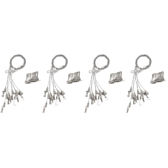 Supvox Adjustable Picture Hanging Wire, Heavy Duty Stainless Steel, Silver, for Artwork and Mirrors, 50Pcs