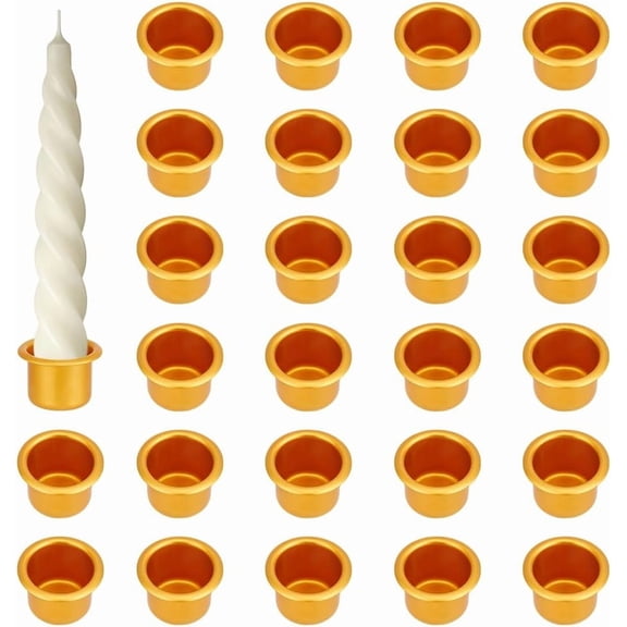40Pcs Aluminum Candle Cup for Jar Candle Accessories Hat Shape Golden 1.8x2.7cm Inner Diameter: 2cm for DIY
