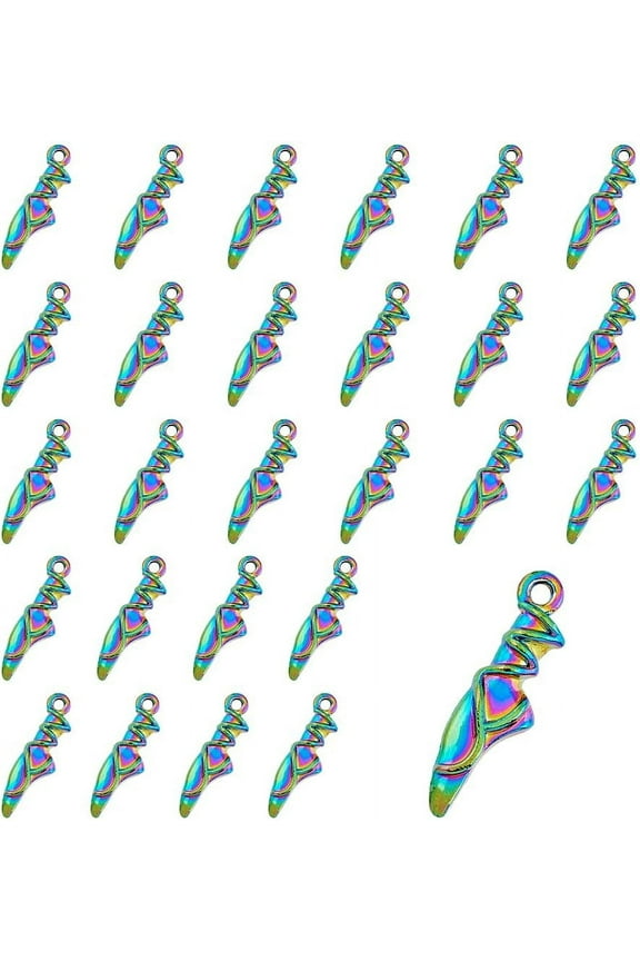 40Pcs Ballet Shoes Charms Ballerina Dancer Charms Rainbow Color Shoes Charms Dance Slippers Charms Alloy Shoes Charms for DIY DIY Jewelry Making Women's Charm Accessory