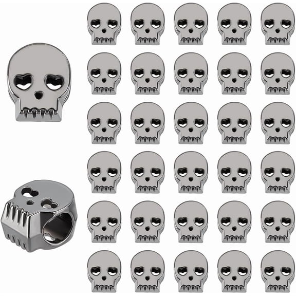 40Pcs Beads Bulk Gunmetal Gothic Bracelets Beads Large Hole Craft Bead Accessories Bead