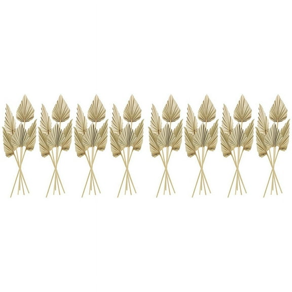 40Pcs Boho Dried Palm Spears Leaves , Small Dried Real Palm Fans, Dried Palm Leaves with Stem Dried Leaf Decor Vase