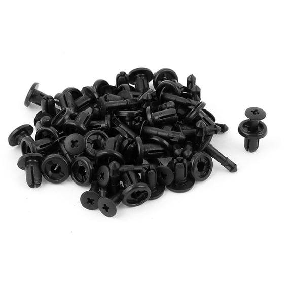 REGALWOVEN  40Pcs Bumper Fender Hood Splash Shield Retainer Clips Fastener 7mm Black for Car
