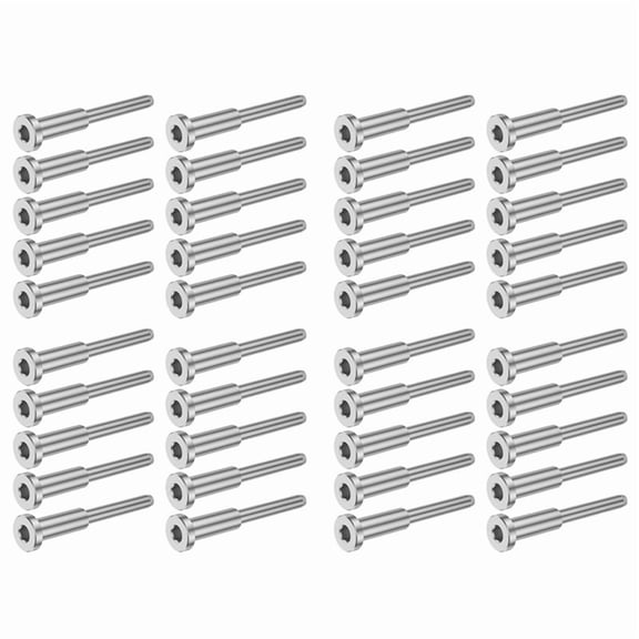40Pcs Cable Railing Kit, Swage Stud End for Cable Railing, Swage Tensioner Cable Railing System for Wood