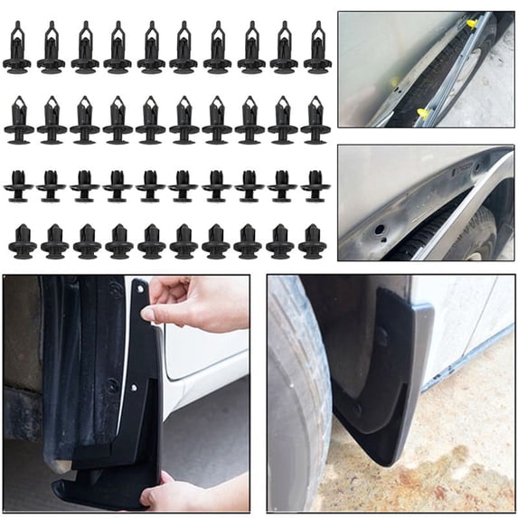 40Pcs Car Push Retainer Pin Body Bumper Rivet Trim Moulding Clip Accessories Kit