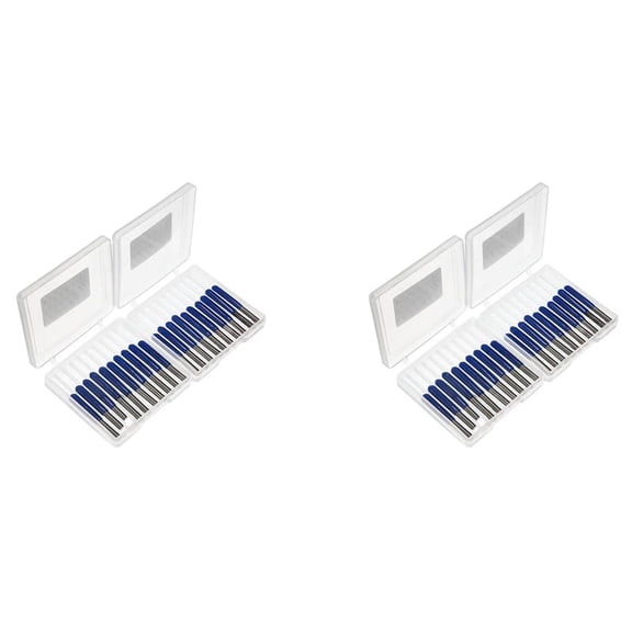 40Pcs Carbide PCB Engraving Bits 3.175mm CNC Router Bit 10/15/20/30 Degree Milling Cutter Tools