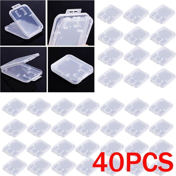 40Pcs Case Holder for Micro SD SDHC Memory Card Box Storage Hard Plastic N865