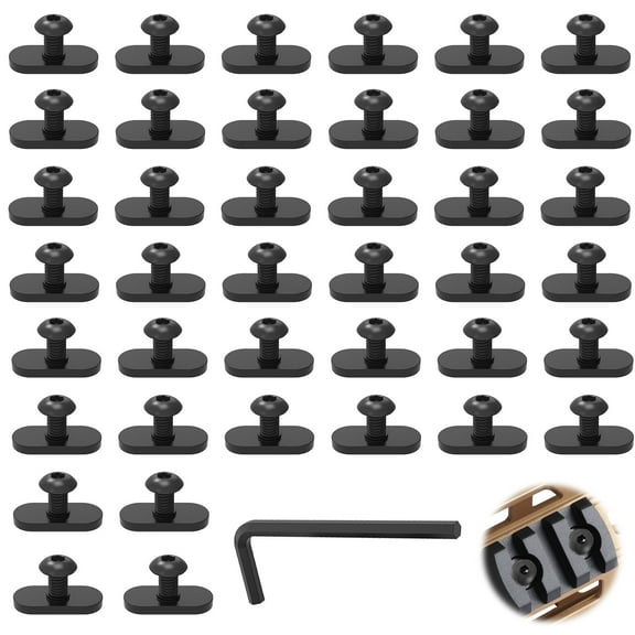 40Pcs Centered Slide in Economy T-Nut Set with Bolt 1/4inch-20 Galvanized Iron Centered Hole Sliding T-Nut Hardware Centered Thread T-Nut T Slot Accessories