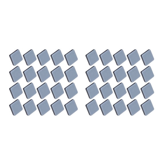 40Pcs Chair Glides Furniture Sliders Easy Moving Pads Square with Nail Feet Protector for Hardwood Floor