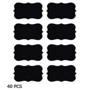 40Pcs Chalkboard Labels Stickers Set Waterproof Jar Labels Peel and Stick for Mason Jars Glass Bottles Pantries Craft Rooms1.93 L x 1.34 W Black