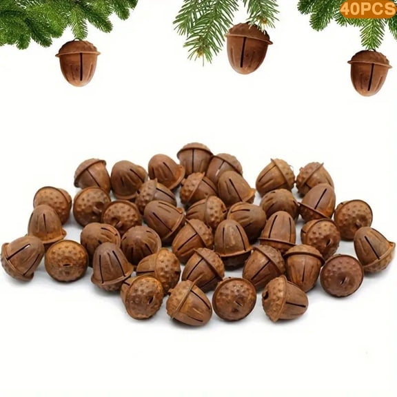40Pcs Christmas Rusty Tin Bells Rustic Original Farmhouse Metal Bells Sleigh for Christmas Tree Decoration Holiday Daily Hanging Crafts and Decoration