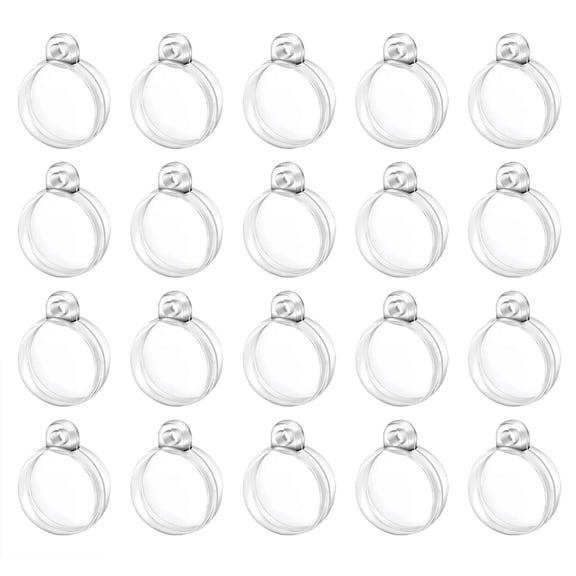 40Pcs Clear Fillable Ornaments Balls 20mm Transparent Plastic Christmas Tree Decorative Hanging Balls for Micro Landscape Home Party Wedding Crafts Gift Decoration DIY