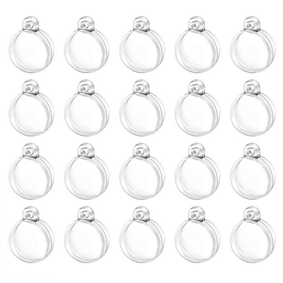 40Pcs Clear Fillable Ornaments Balls 20mm Transparent Plastic Christmas Tree Decorative Hanging Balls for Micro Landscape Home Party Wedding Crafts Gift Decoration DIY