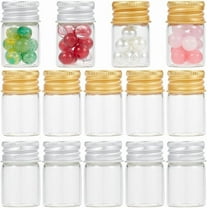 40Pcs Clear Glass Vials 6ml Small Glass Vials Mini Bottles Mini Glass Bottles with Screw Aluminum Metal Cap Tiny Glass Vial Jars Empty Small Bottles for Wedding Favors Art Crafts DIY Decor