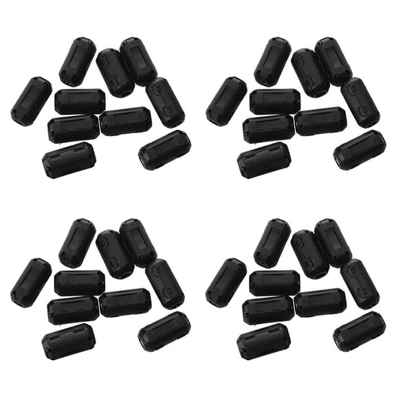 40Pcs Clip on Clamp RFI EMC Noise Filters Ferrite Core for 3.5mm Cable