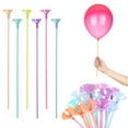 thumbnail image 1 of 40Pcs Colorful Balloon Sticks with Cups, 12" Plastic Balloon Sticks Holders Long Party Balloon Holder Stick Stand Balloon Bouquet Stand Accessories for Party, Wedding, Anniversary Decoration, 1 of 7
