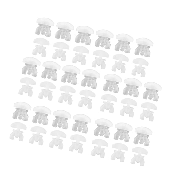 40Pcs Curtain Track Stoppers Plastic Fasteners Drapery Rails Sliding Gliders Curtain Fasteners Easy Installation