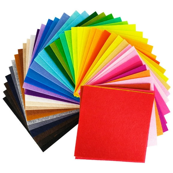 40Pcs DIY Color Handmade Nonwoven Fabric,40 Color Nonwoven Craft Decoration Industrial Cloth Needled Nonwoven Fabric,Multi-Colors Fabric Patchwork,Mixed Squares Bundle Sewing Quilting Craft,Hot Pink