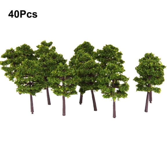 40Pcs Deep Green Model Trees For N Gauge Railway Building Scenery Layout