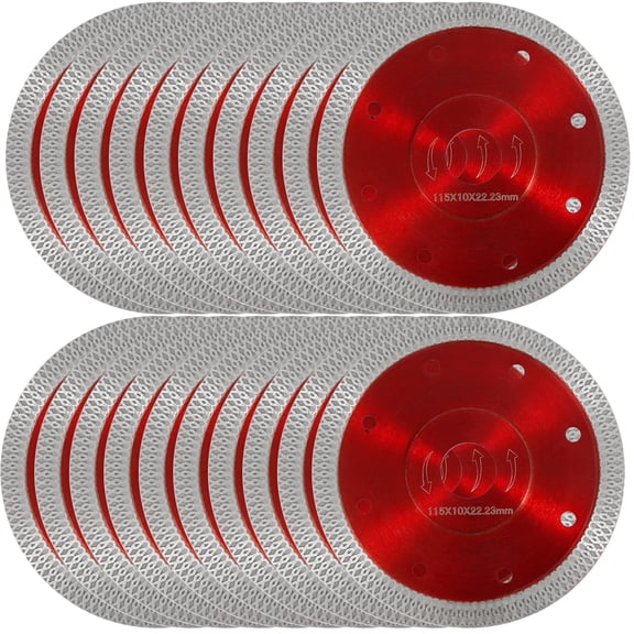 40Pcs Diamond Saw Blade for Angle Grinder 4.5inch Ultra Thin Tile Saw Blade Efficient Diamond Cutting Wheel Porcelain Tile Cutting Disc for Smooth Cutting Ceramic Tile Glass Jade