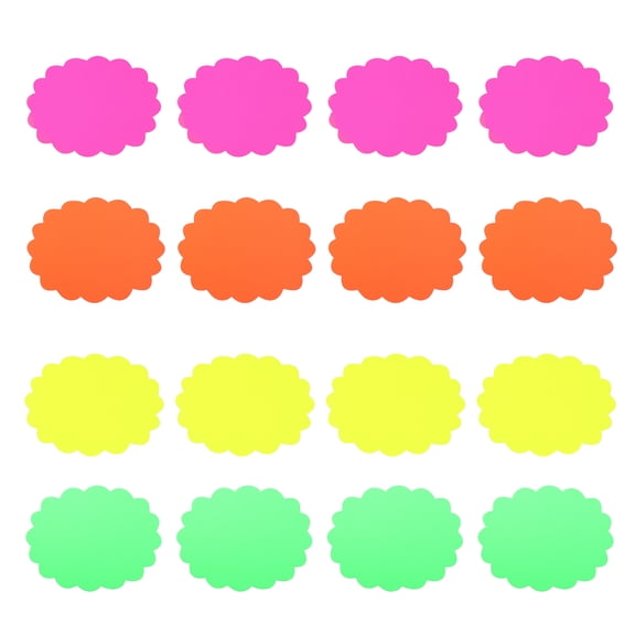 40Pcs Explosion Shaped Fluorescent Paper Price Tags Assorted Colors for Retail Display