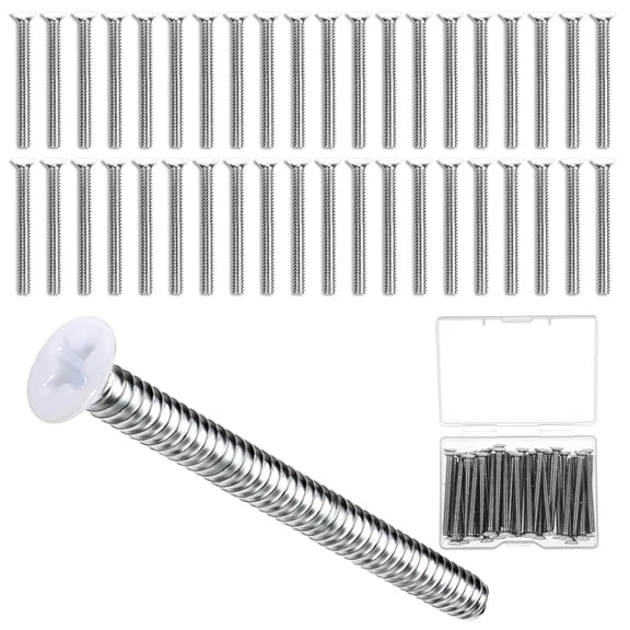 40Pcs Extra Long Outlet Screws, 6-32 x 1-1/2 Inch Long Electrical Outlet Extender Stainless Steel Machine Screws for Fix Wonky and Sunken Outlets