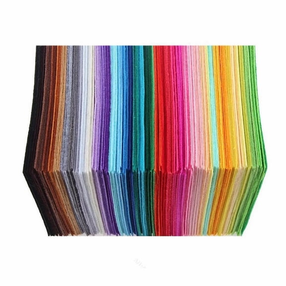 40Pcs Felt Fabric Sheets 6x6 Inch, Multicolor Quilting Squares Bundle, Polyester Fabric for Sewing, DIY Craft Felt Ornament Kit, Assorted Color Fabric Pack for Embroidery, Home Decor Projects