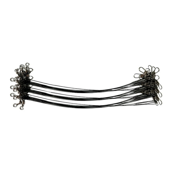 40Pcs Fishing Tackle Leader High Carbon Steel Fishing Leader Wire With Swivels AntiBite Steel Fishing Line Enduring