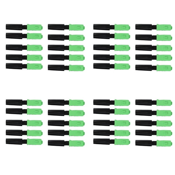40Pcs Ftth Embedded Quick Connector SC/ Green Plastic Fiber Optic Connector,40Pcs x Ftth Embedded Quick Connector,Green & Black
