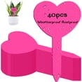thumbnail image 1 of 40Pcs Heart Shape Plant Labels Garden Thickened Pot Markers Nursery Flower Herb Tags Plastic Waterproof Anti-UV Sign Stakes, 1 of 6