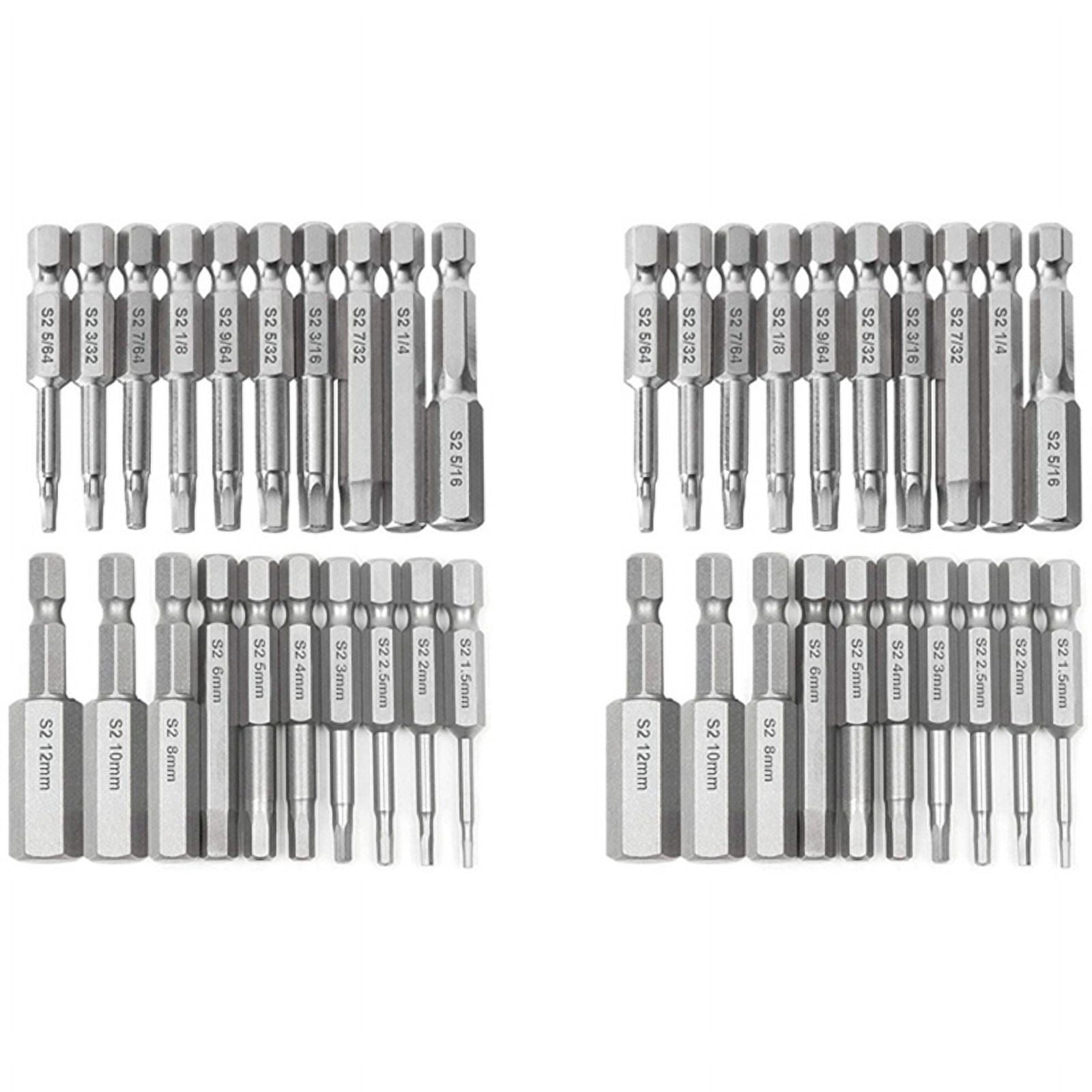 40Pcs Hex Wrench Drill Bit Set Quick Release Magnetic Screwdriver Bits ...