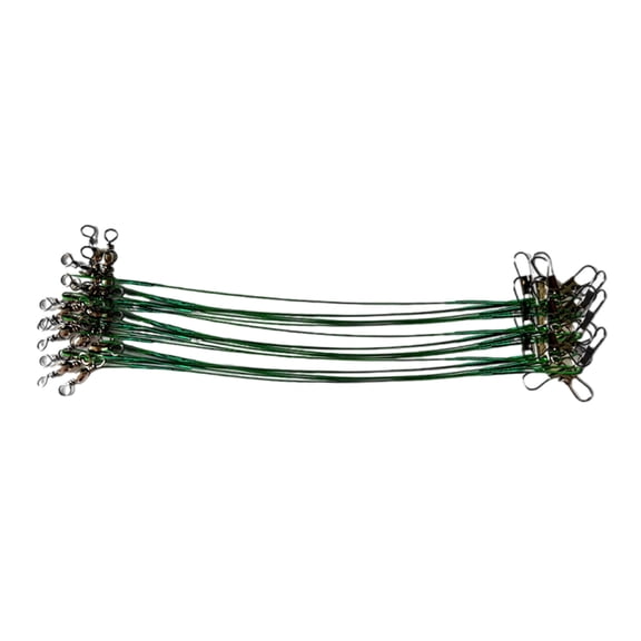 40Pcs High Carbon Steel Wire Leader With Swivels High Strength Fish Wire Tool