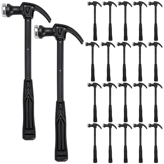 40Pcs Iron Hammer with Plastic Handle for Jewelry Craft Making Black 18.2x6.5x1.8cm DIY