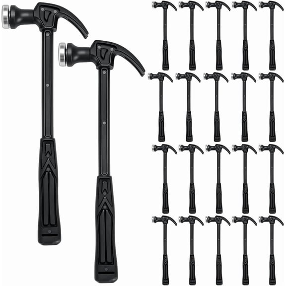 40Pcs Iron Hammer with Plastic Handle for Jewelry Craft Making Black 18.2x6.5x1.8cm for DIY