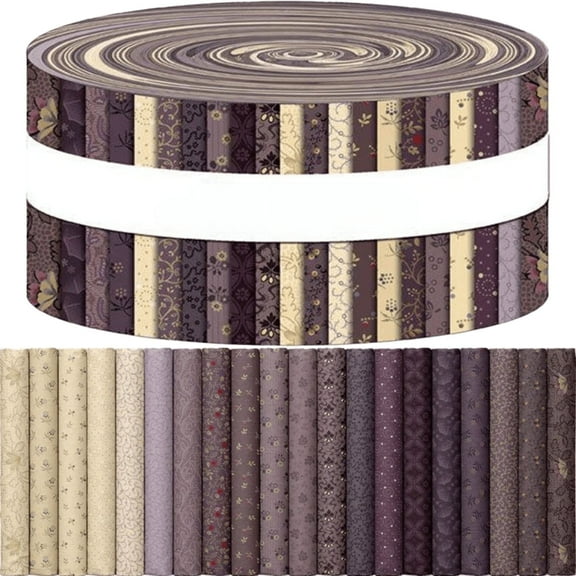 40Pcs Jelly Roll Fabric Strips for Quilting and Sewing, 2.6" x 20" Precut Fabric for DIY Crafting, Luxury and Elegance