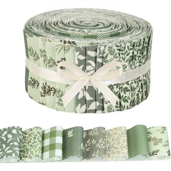 40Pcs Jelly Roll Fabric Strips for Quilting and Sewing, 2.6" x 20" Precut Fabric for DIY Crafting, Spring Series