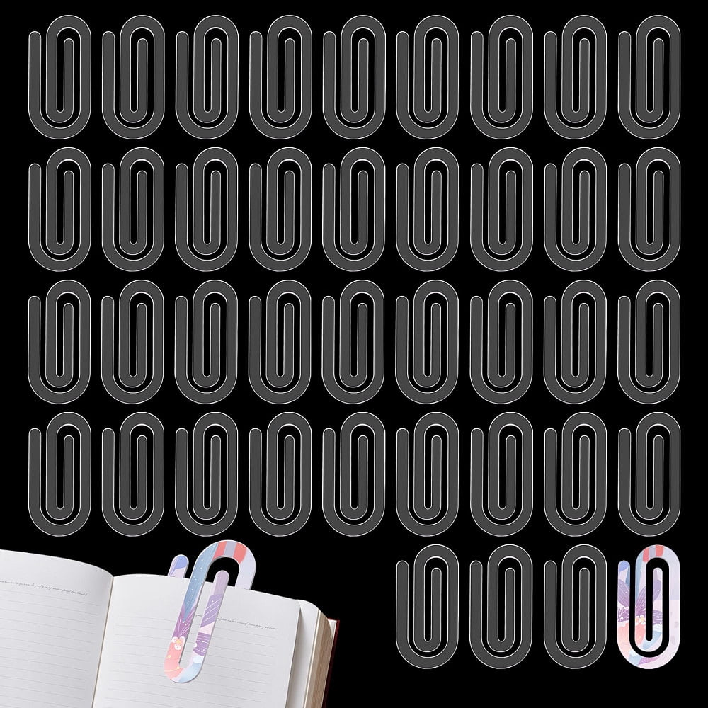 40Pcs Jumbo Blank Sublimation Paper Clips 4x2inch Large Bulk Acrylic Sublimation Paperclips Personalized Paper Clip