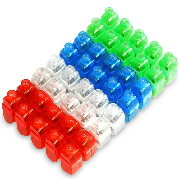 40Pcs LED Party Finger Lights for Kids, LED Finger Flashlight Light Up Finger Ring Toys for Party Favor