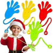 40Pcs Large Sticky Hands Party Favors Pack, 9 inches in Total Length, Party Favors, Gifts For Birthday, Goodie Bag Classroom Prizes Christmas Stocking Stuffer, 4 colors