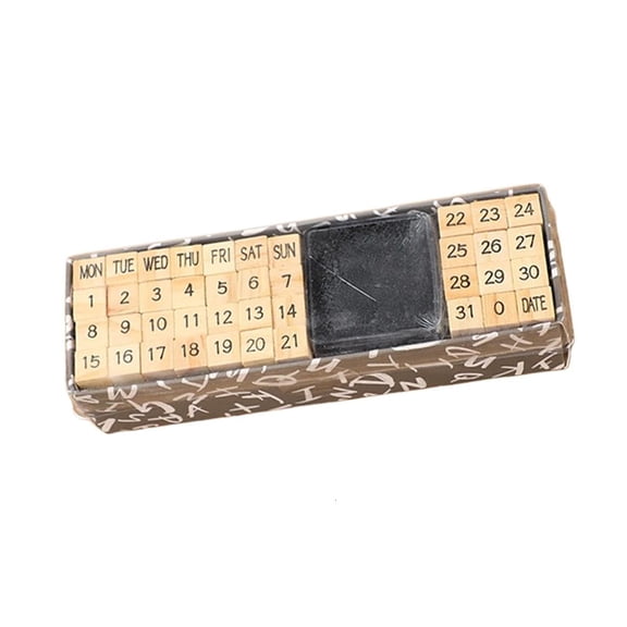 40Pcs Letter Number Stamp Alphabets Number Symbol Stamps Wood Construction Comes With Inks Pad For Teachers Students