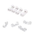 thumbnail image 1 of 40Pcs/Lot Wire Fixing Clamp Clip Desktop Wire Clear Up Clips Holder Cable Clip Device USB Cord Clips Holder Organiser（White & Transparent Color), 1 of 10