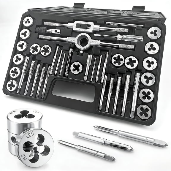 40PCS Metric Tap and Die Set, M3-M12 Threading Tools for DIY & Professional Use