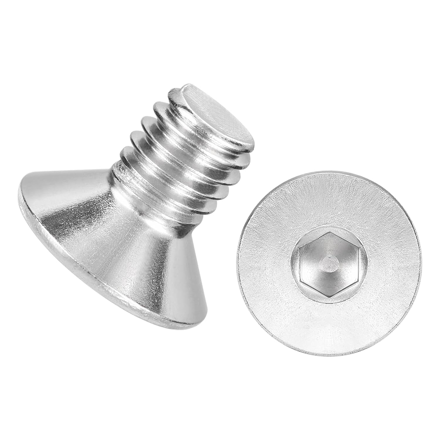40Pcs[M6-1x10] Flat Head Socket Cap Screw Countersunk Bolt - Walmart.com