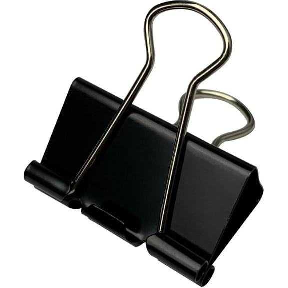 40Pcs Medium Binder Clips, 1.25 inch(32mm), Paper Clamps Medium Size for Office Supplies, Black