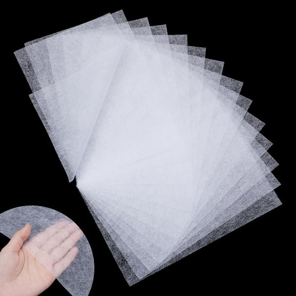 40Pcs Medium Weight White Fusible Iron On Interfacing 11.8x7.8Inch Non-Woven Interfacing Double Sided Fusible Interfacing