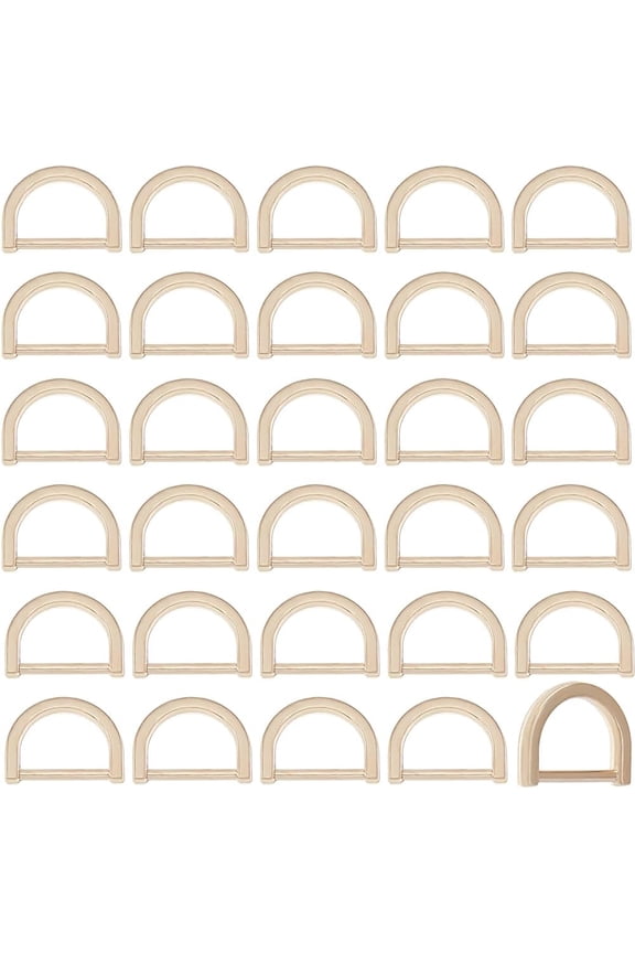 40Pcs Metal D Ring Heavy Duty Alloy D Rings Golden Bag Buckle Sewing D-Rings Hand DIY Accessories