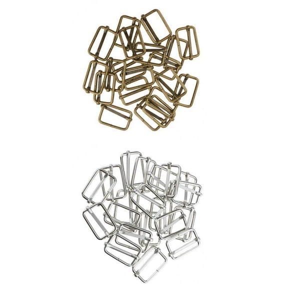 40Pcs Metal Slide Buckle DIY Luggage Belt Shoes For Sewing Craft